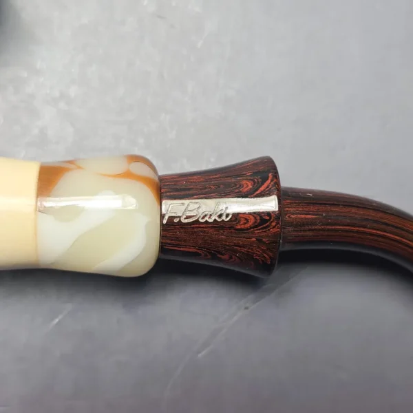 Fikri Baki Large Paneled Cherrywood Sitter with Acrylic and Cumberland (Estate) - Image 7