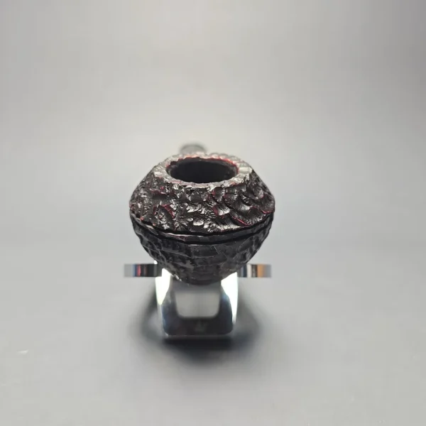 Peterson 2026 Pipe of the Year Rusticated "Large Squat Cad" Bulldog with Silver (New) - Image 3