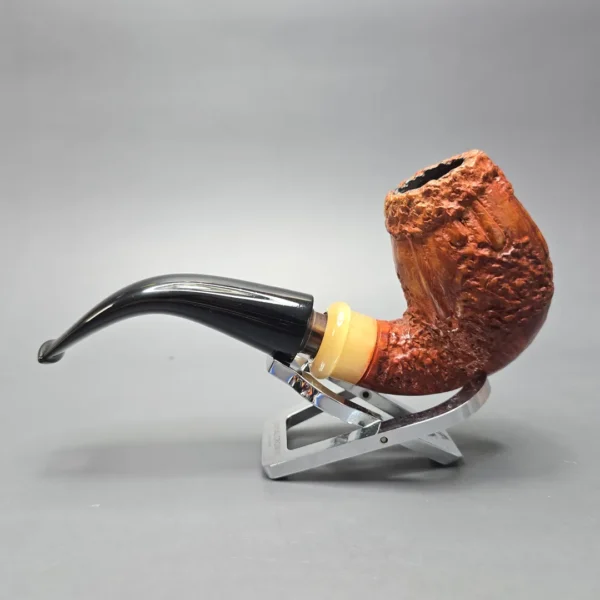 Ser Jacopo (Pre-1997) Rowlette Delecta Wax Drip Bent Egg with Horn and Silver (Estate) - Image 4