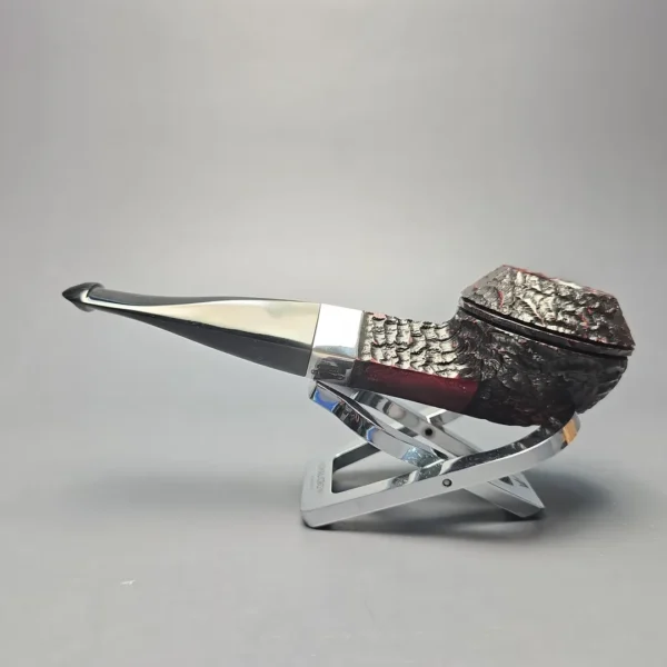 Peterson 2026 Pipe of the Year Rusticated "Large Squat Cad" Bulldog with Silver (New) - Image 4