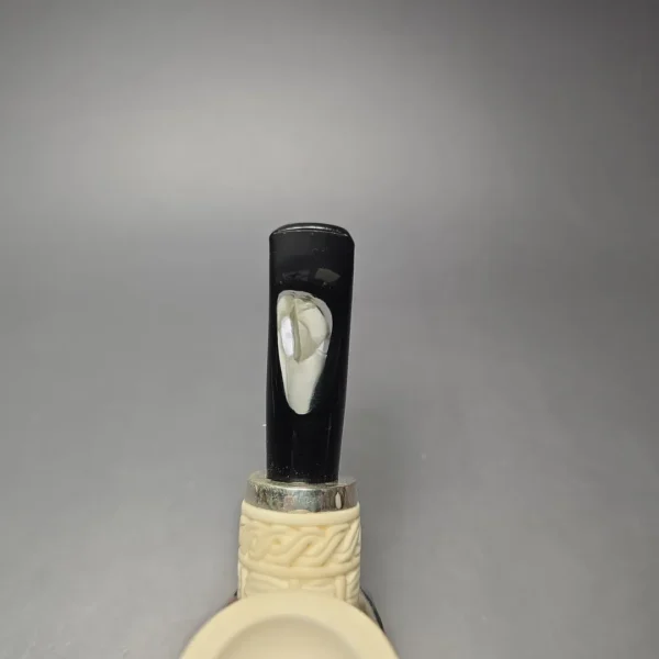 MBSD Meerschaum Silver Lattice Carved Reverse Calabash Brandy (New) - Image 8