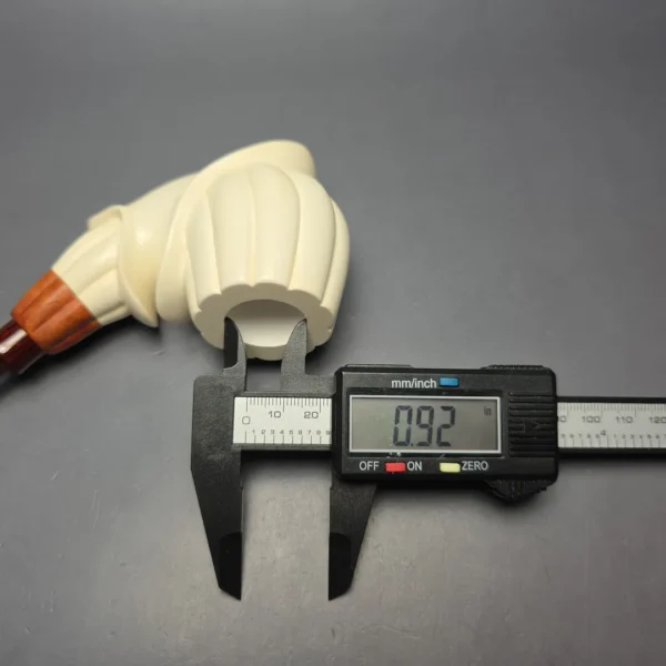 MBSD Meerschaum Premier (by Emre Bay) Extra Large Smooth Fluted Brandy with Cumberland and Briar-Mortise (New) - Image 11