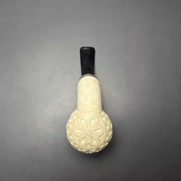 MBSD Meerschaum Silver Lattice Carved Reverse Calabash Brandy (New) - Image 10