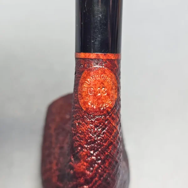 BriarWorks Classic C13 Crimson Sandblasted Bent Billiard (New) - Image 10