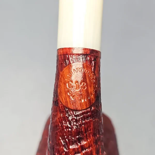 BriarWorks Classic C13 Crimson Sandblasted Bent Billiard (New) - Image 10
