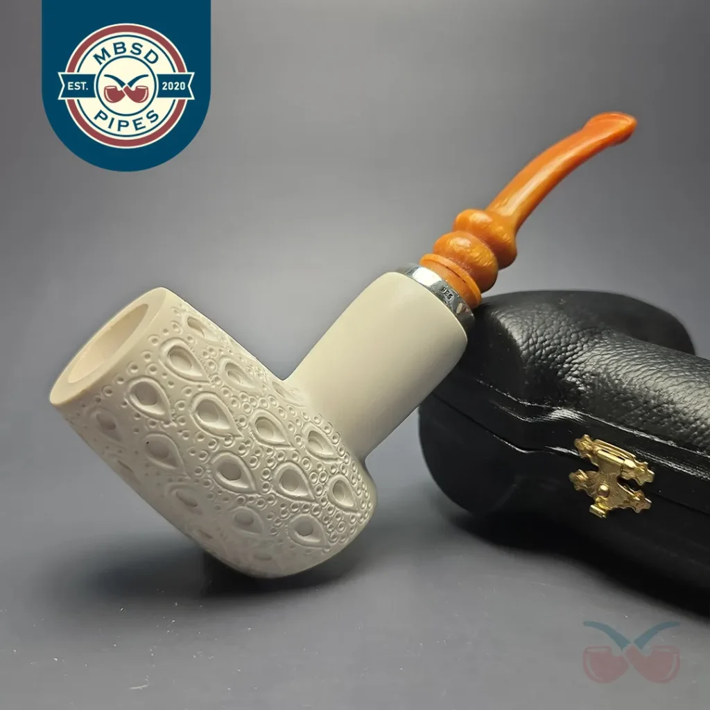 Unknown Reverse Calabash Lattice Poker with Silver (Unsmoked Estate)