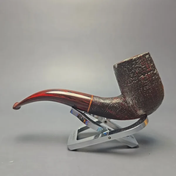 Nate Rose Sandblasted "Cardinal" Bent Billiard (Estate) - Image 4