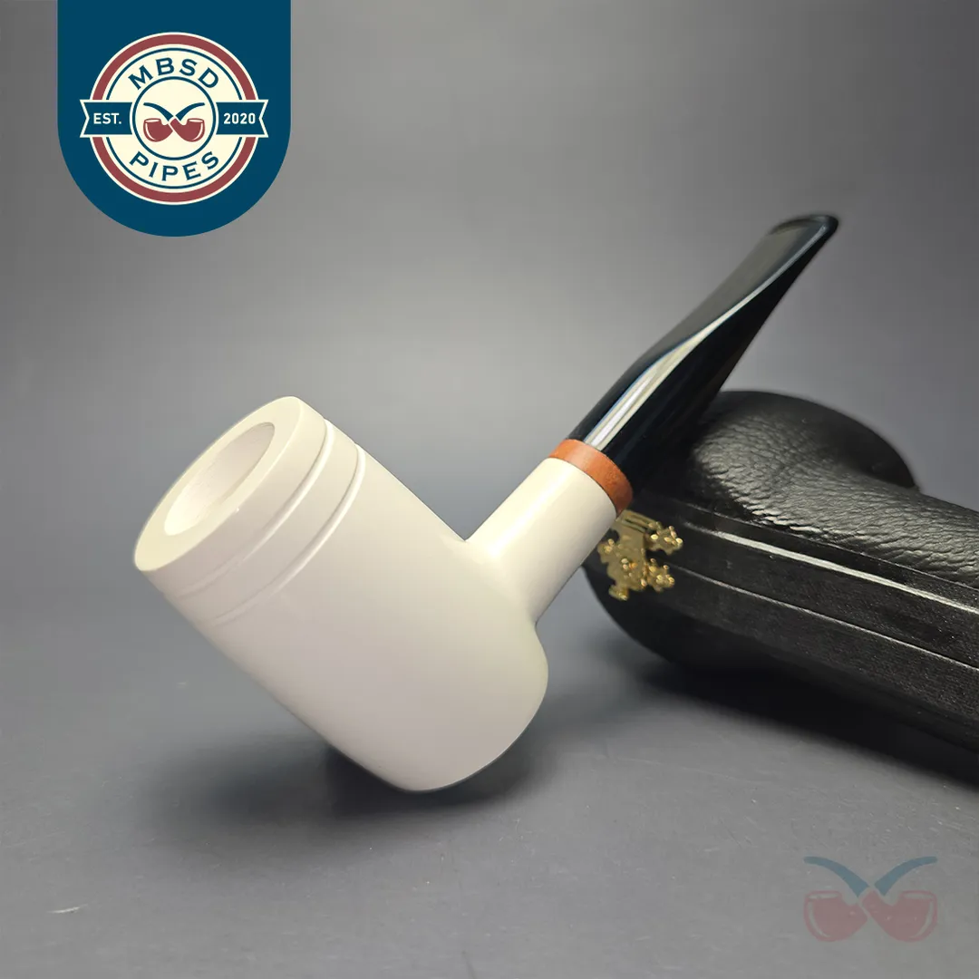 MBSD Meerschaum Deluxe Smooth "Whittler" Poker with Briar-Mortise (New)