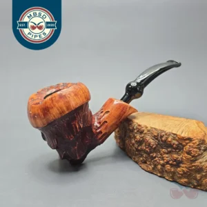 Nording Spruce Cone Partially Rusticated Freehand Estate Briar Pipe, Unsmoked