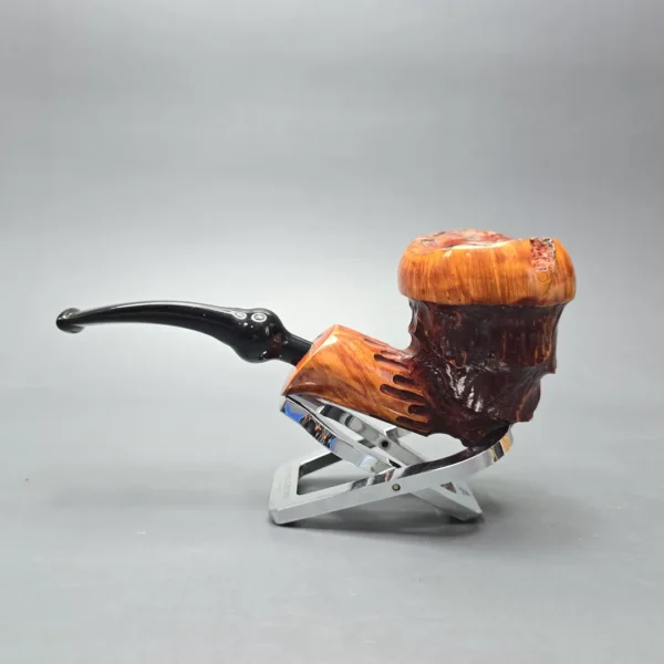 Nording Spruce Cone Partially Rusticated Freehand Estate Briar Pipe, Unsmoked - Image 4