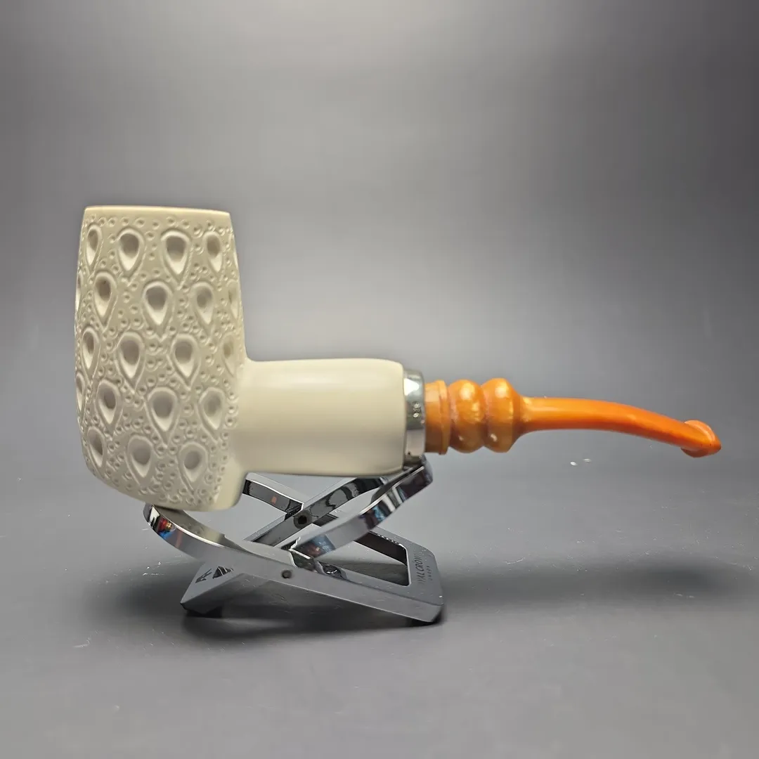 Unknown Reverse Calabash Lattice Poker with Silver (Unsmoked Estate) - Image 2