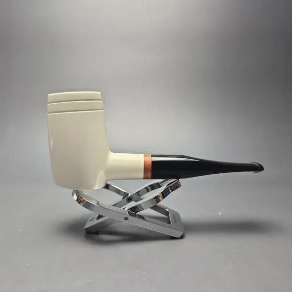 MBSD Meerschaum Deluxe Smooth "Whittler" Poker with Briar-Mortise (New) - Image 3