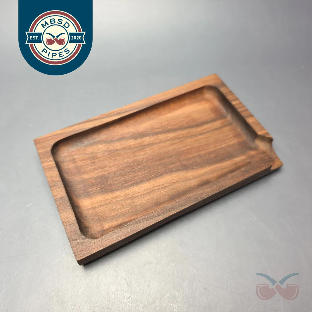 BGWoodworx Small Walnut Wood Tobacco Tray (New)