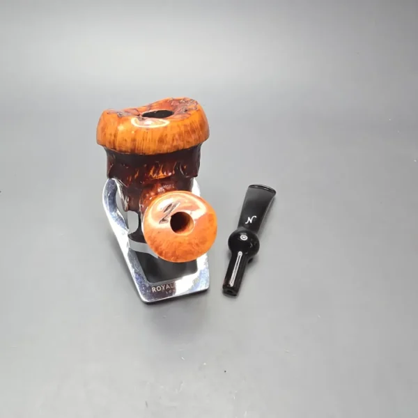 Nording Spruce Cone Partially Rusticated Freehand Estate Briar Pipe, Unsmoked - Image 13