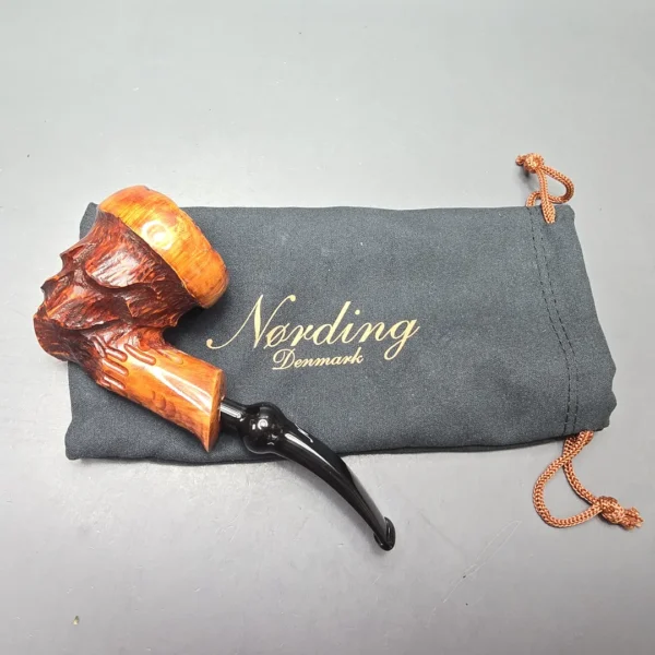 Nording Spruce Cone Partially Rusticated Freehand Estate Briar Pipe, Unsmoked - Image 14