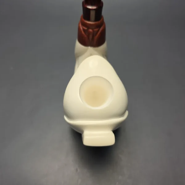 MBSD Meerschaum Premier (by Emre Bay) Smooth Wave with Cumberland and Briar-Mortise (New) - Image 8