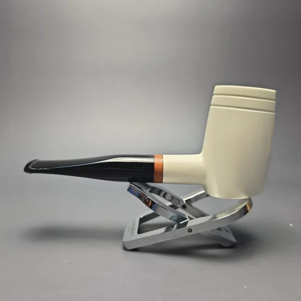 MBSD Meerschaum Deluxe Smooth "Whittler" Poker with Briar-Mortise (New) - Image 5