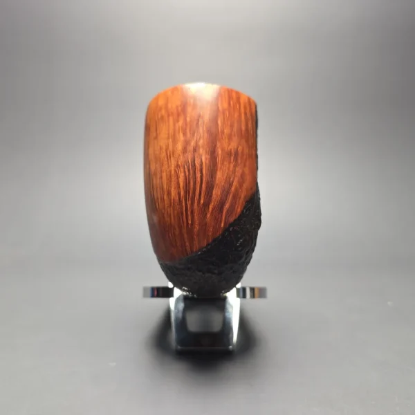 Savinelli Autograph (5) Partially Sandblasted Stacked Bent Billiard (Estate) - Image 3
