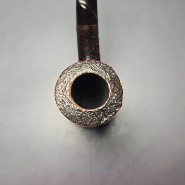Savinelli Autograph (5) Partially Sandblasted Stacked Bent Billiard (Estate) - Image 6