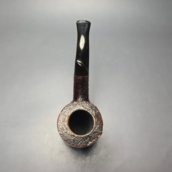 Savinelli Autograph (5) Partially Sandblasted Stacked Bent Billiard (Estate) - Image 8