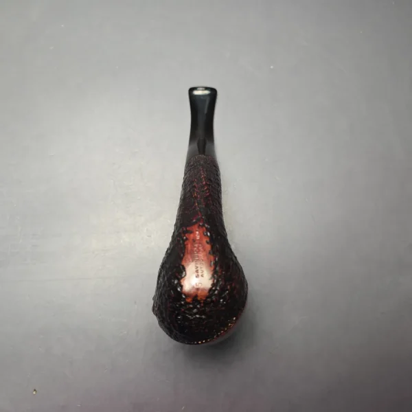 Savinelli Autograph (5) Partially Sandblasted Stacked Bent Billiard (Estate) - Image 9