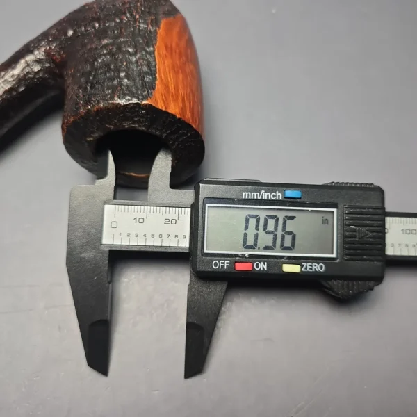 Savinelli Autograph (5) Partially Sandblasted Stacked Bent Billiard (Estate) - Image 12