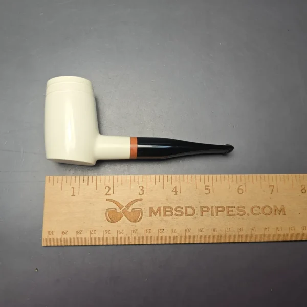 MBSD Meerschaum Deluxe Smooth "Whittler" Poker with Briar-Mortise (New) - Image 11