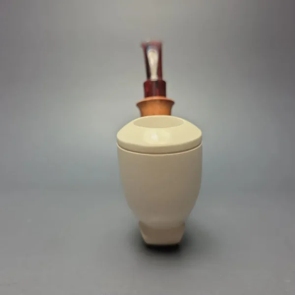 MBSD Meerschaum Premier (by Emre Bay) Smooth Vase Sitter with Cumberland and Briar-Mortise (New) - Image 4