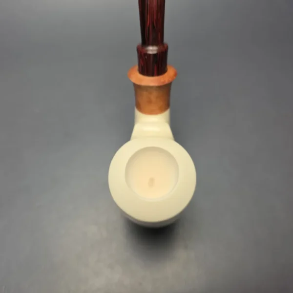 MBSD Meerschaum Premier (by Emre Bay) Smooth Vase Sitter with Cumberland and Briar-Mortise (New) - Image 6