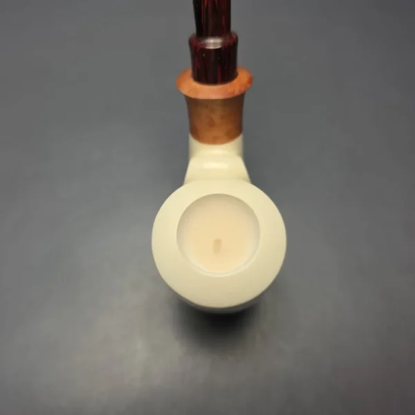 MBSD Meerschaum Premier (by Emre Bay) Smooth Vase Sitter with Cumberland and Briar-Mortise (New) - Image 9