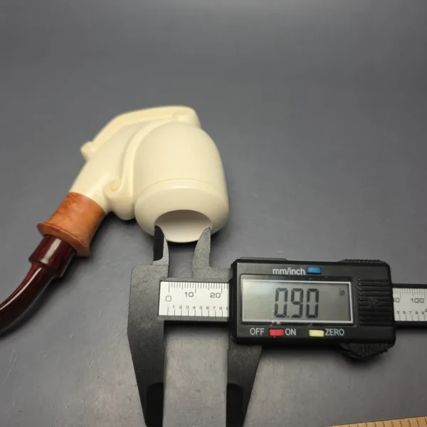 MBSD Meerschaum Premier (by Emre Bay) Smooth Vase Sitter with Cumberland and Briar-Mortise (New) - Image 11