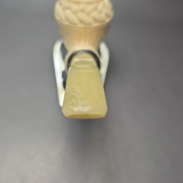MBSD Meerschaum Silver Floral Carved Reverse Calabash Rhodesian (New) - Image 6