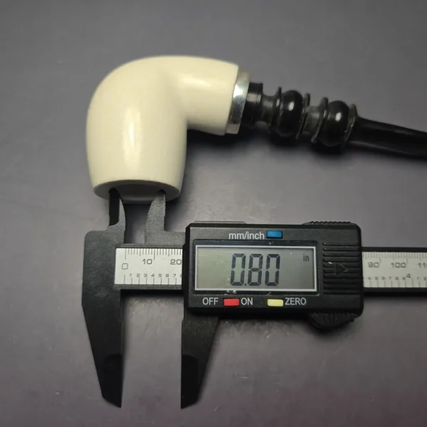 Unknown Reverse Calabash Translucent Meerschaum Billiard with Silver (Unsmoked Estate) - Image 10
