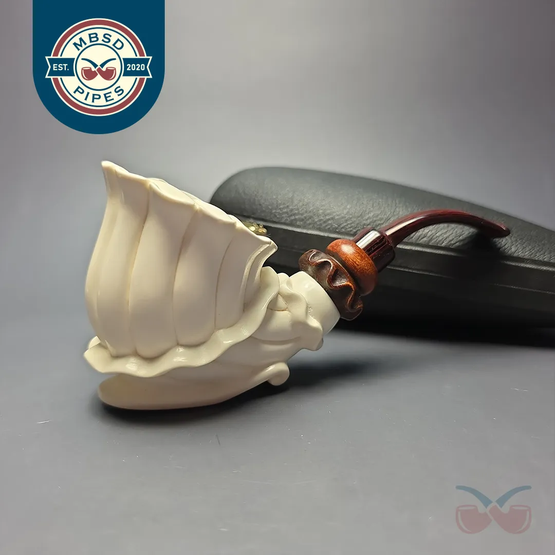 MBSD Meerschaum Premier (by Emre Bay) Smooth Fluted Vase with Cumberland and Briar-Mortise (New)