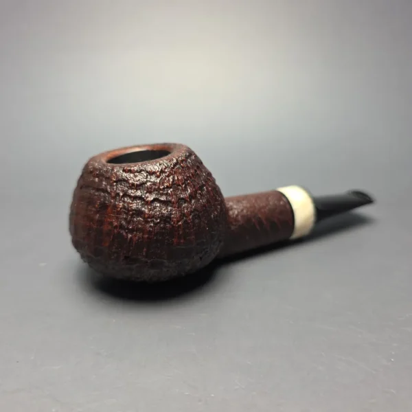 Abe Herbaugh Sandblasted Squat Tomato Sitter with Musk Ox Horn (Estate) - Image 5