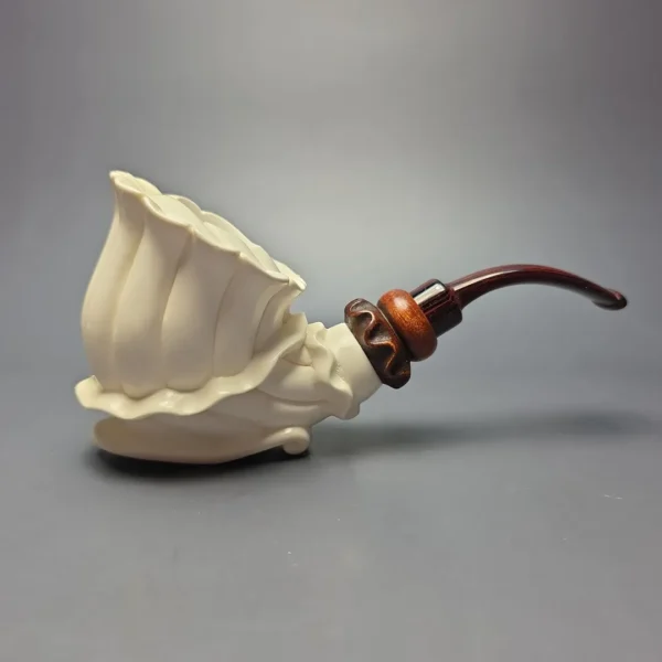 MBSD Meerschaum Premier (by Emre Bay) Smooth Fluted Vase with Cumberland and Briar-Mortise (New) - Image 3