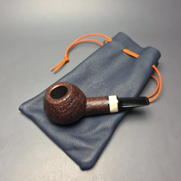 Abe Herbaugh Sandblasted Squat Tomato Sitter with Musk Ox Horn (Estate) - Image 15