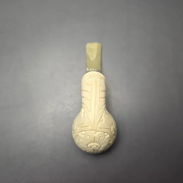 MBSD Meerschaum Silver Floral Carved Reverse Calabash Rhodesian (New) - Image 10