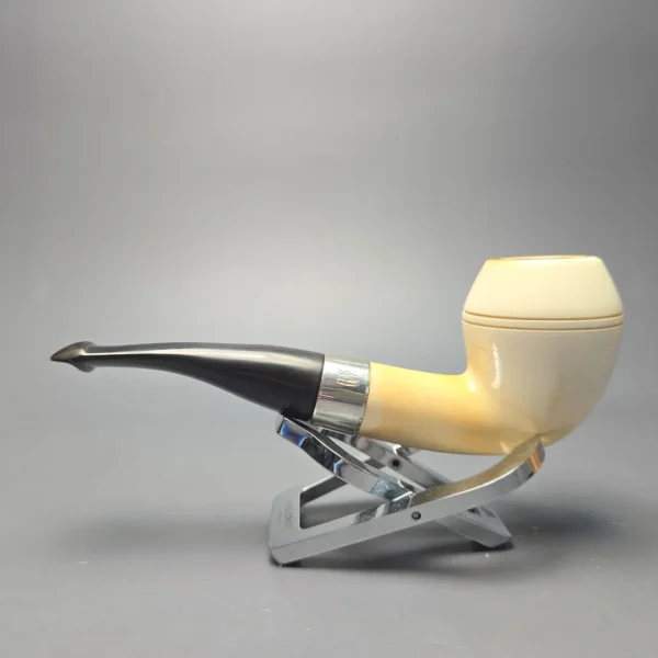 Peterson Meerschaum Sherlock Holmes Deerstalker with Silver (Estate) - Image 4