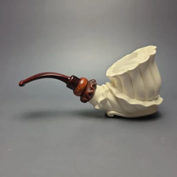MBSD Meerschaum Premier (by Emre Bay) Smooth Fluted Vase with Cumberland and Briar-Mortise (New) - Image 5