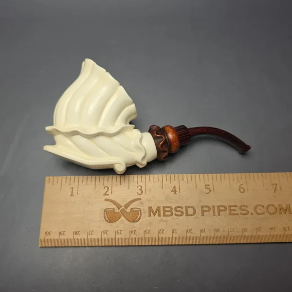 MBSD Meerschaum Premier (by Emre Bay) Smooth Fluted Vase with Cumberland and Briar-Mortise (New) - Image 9