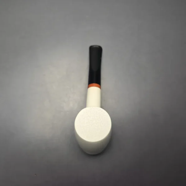 MBSD Meerschaum Deluxe Partially Rusticated "Whittler" Poker with Briar-Mortise (New) - Image 10
