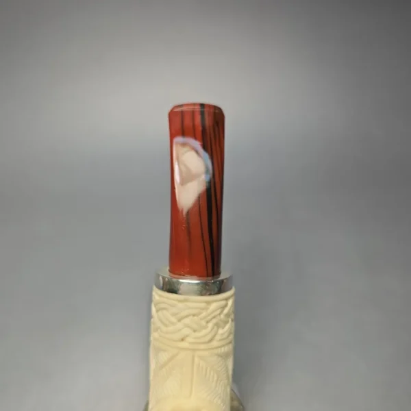 MBSD Meerschaum Silver Lattice Carved Reverse Calabash Brandy (New) - Image 8