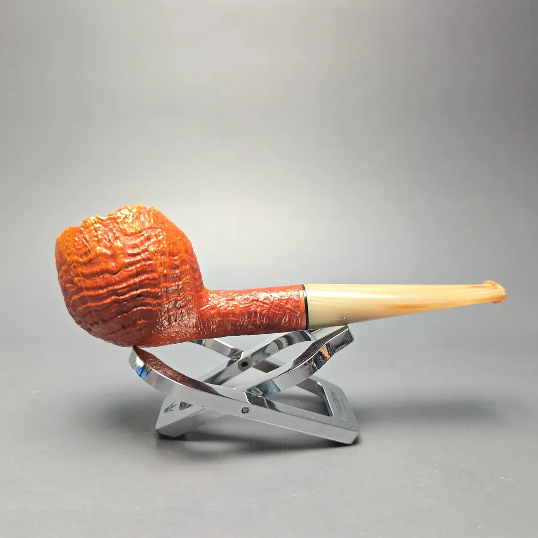 Sebastian Heck Sandblasted Devil Anse with Horn Stem (Estate) - Image 2