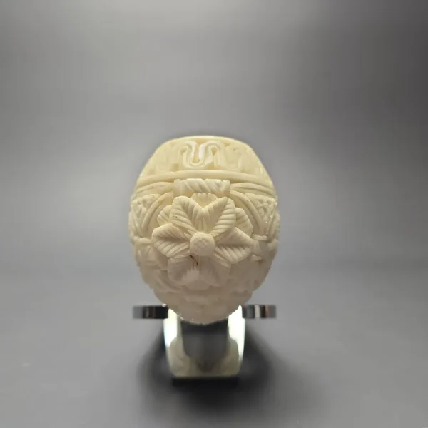 MBSD Meerschaum Silver Floral Carved Reverse Calabash Brandy (New) - Image 4