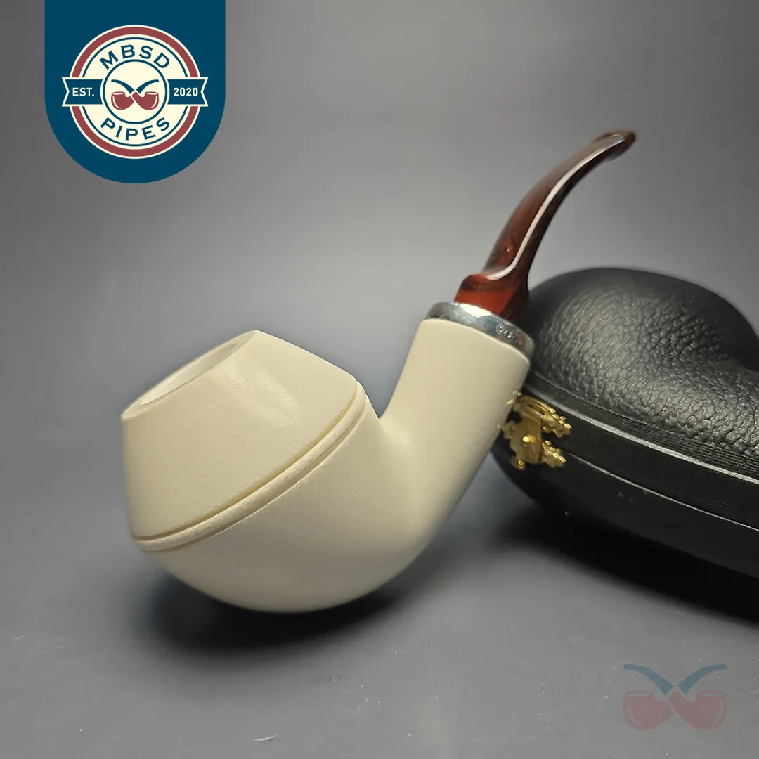 MBSD Meerschaum Silver Smooth Reverse Calabash Rhodesian (New)