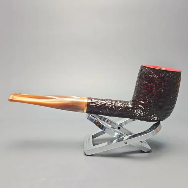 Savinelli Roma Lucite 111 KS Partially Rusticated Billiard (6mm) (New) - Image 4
