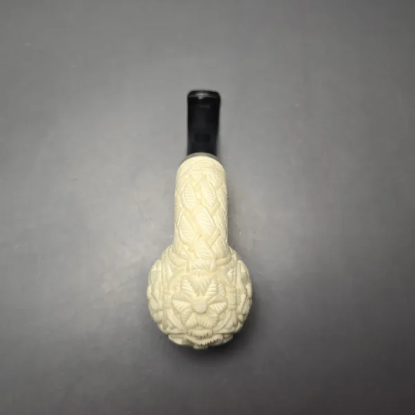 MBSD Meerschaum Silver Floral Carved Reverse Calabash Brandy (New) - Image 10