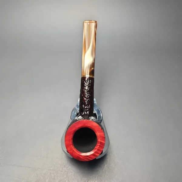 Savinelli Roma Lucite 111 KS Partially Rusticated Billiard (6mm) (New) - Image 8
