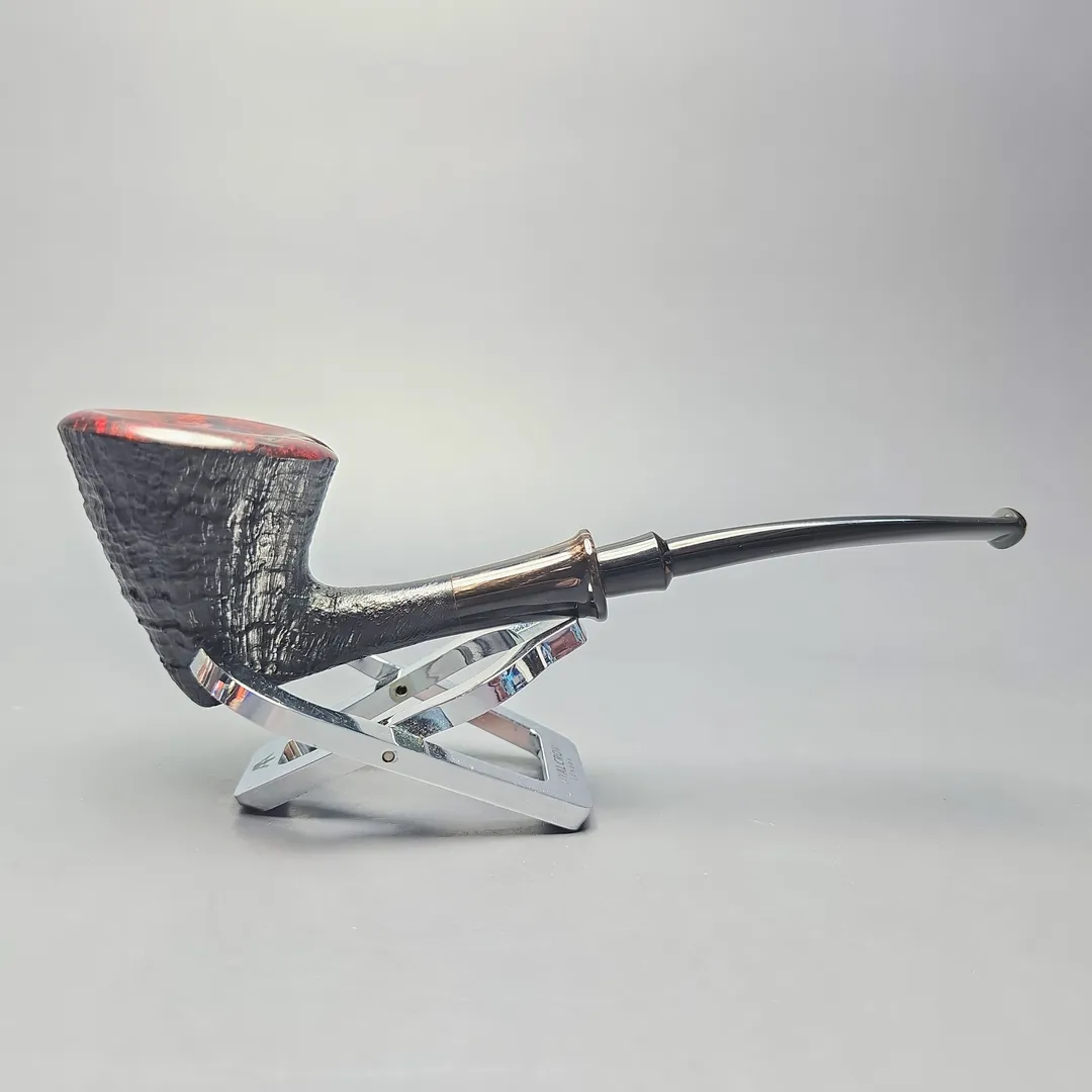 J. Mouton Partially Sandblasted Dublin with Buffalo Horn and Brass (Estate) - Image 2